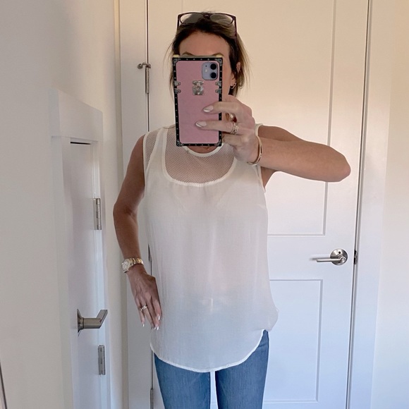 CAbi white mesh tank top - Picture 7 of 11